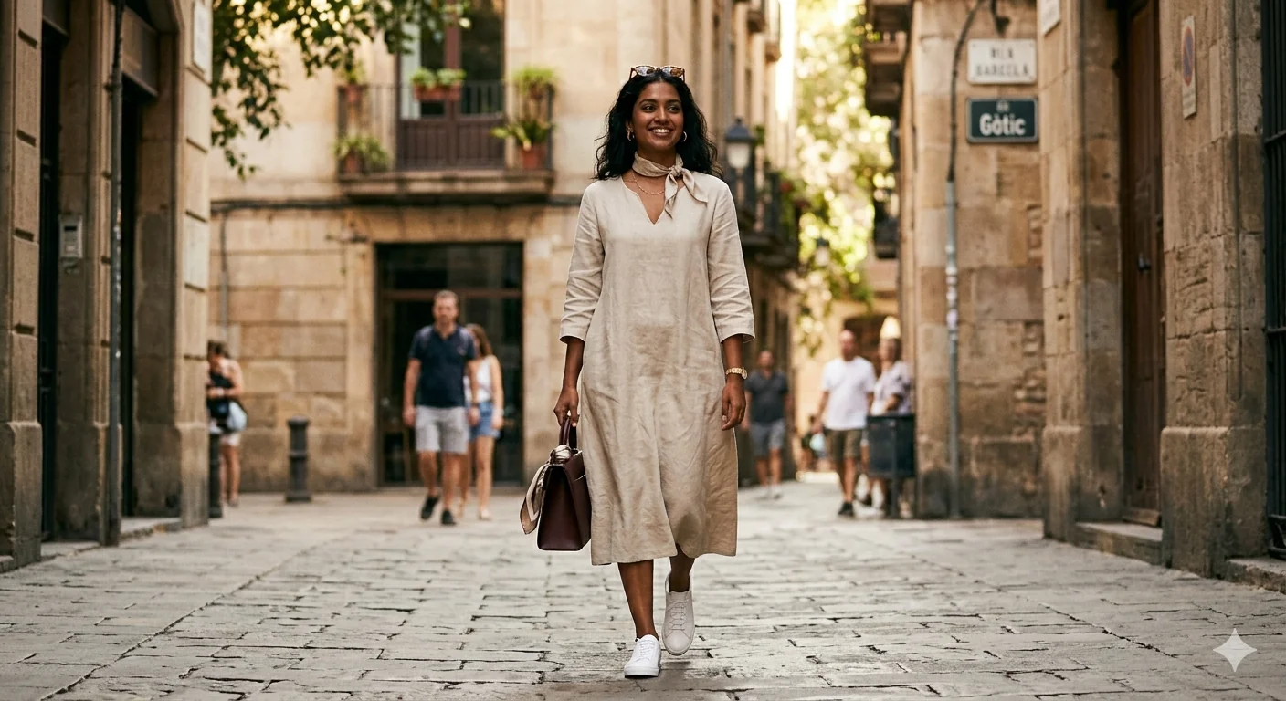 Summer style in Barcelona